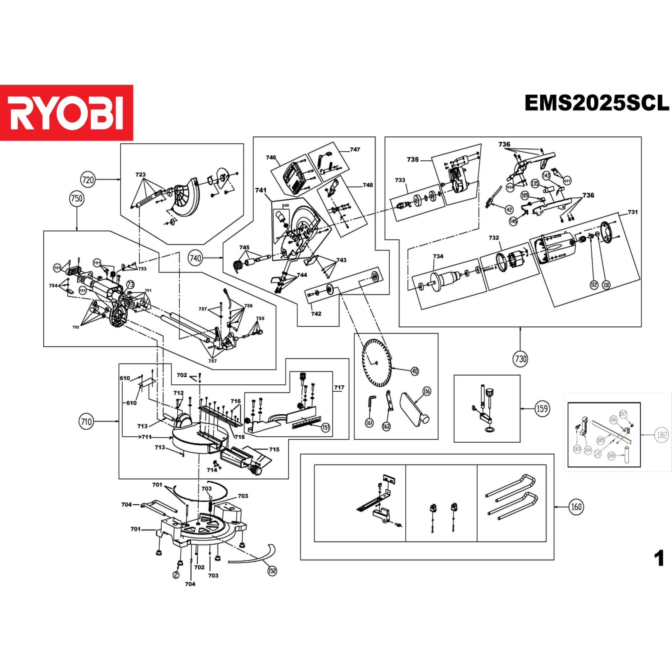 Ryobi Sawzall Parts - Heat exchanger spare parts