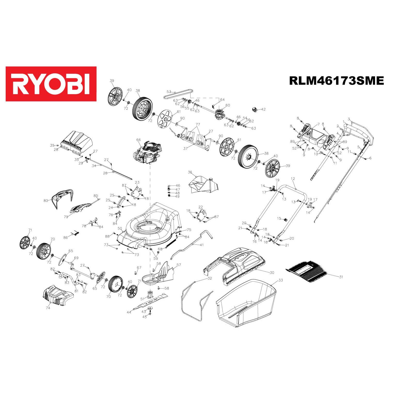 Buy A Ryobi Rlm46173sme Spark Plug 5131036668 Spare Part Type 5133002408