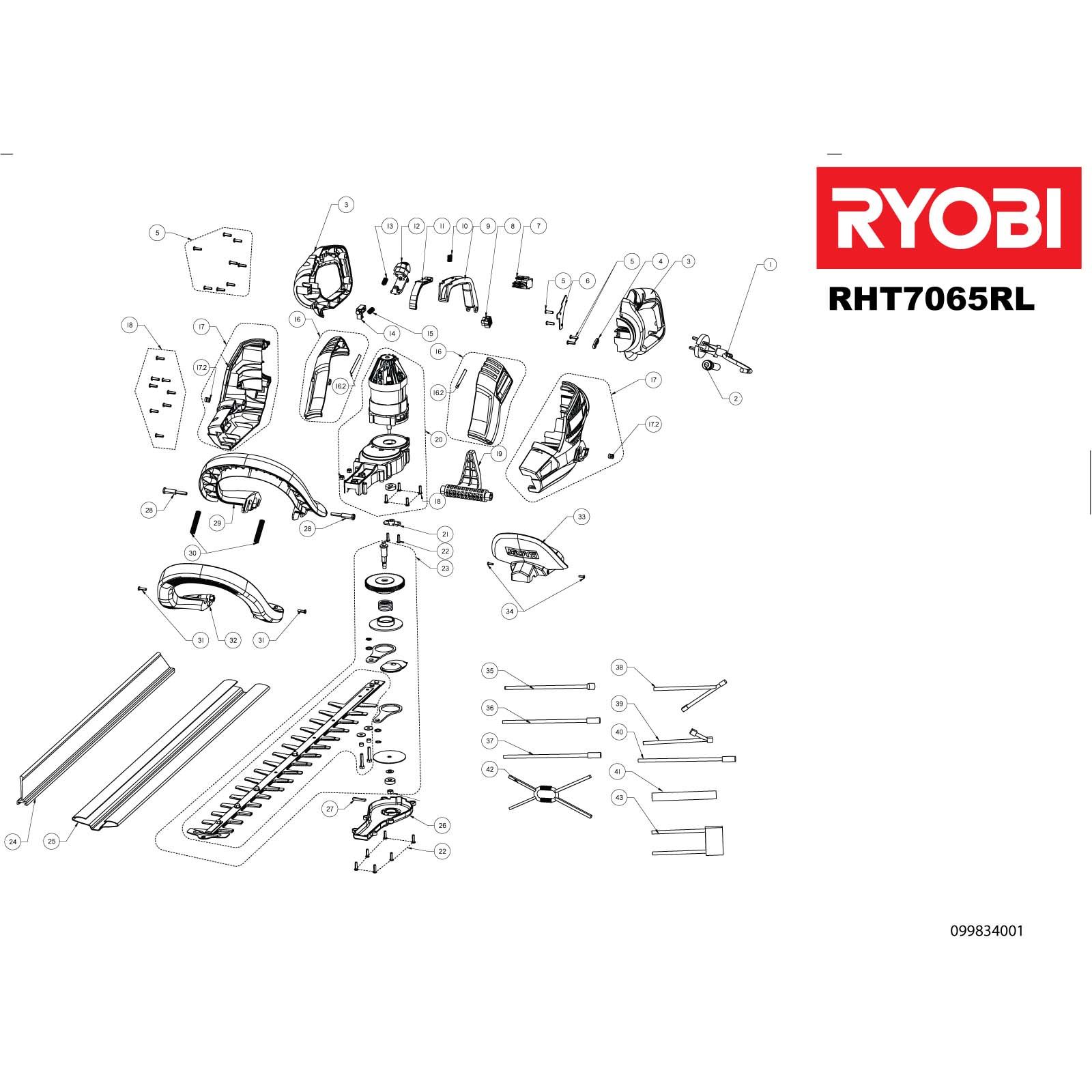 Buy A Ryobi Rht7065rl Switch 5131035521 Spare Part Type 5133002126