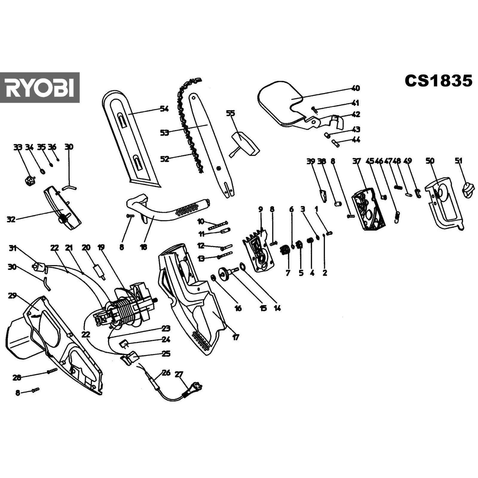 Buy A Ryobi CS1835 Spare part or Replacement part for Your Electric