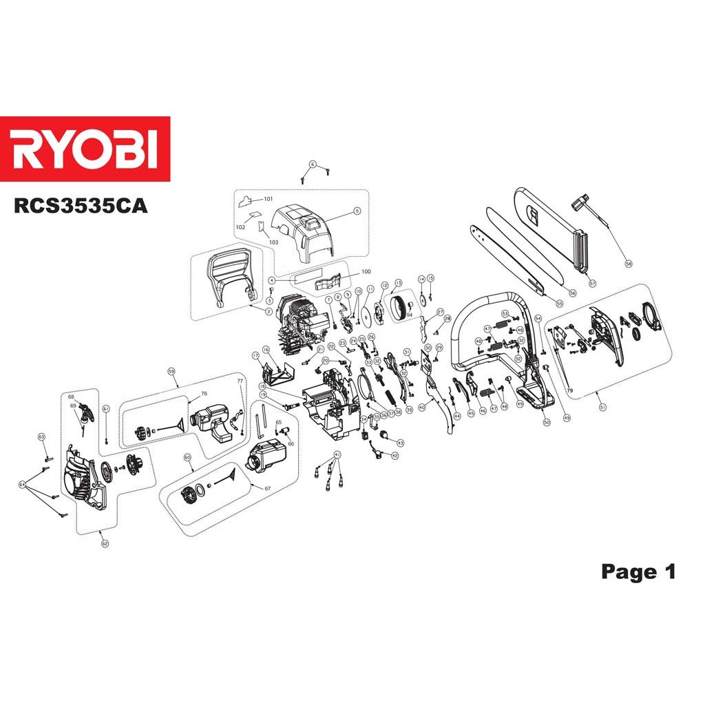 Buy A Ryobi Rcs3535ca Crankshaft Piston Hcs3435 5131017317 Spare Part
