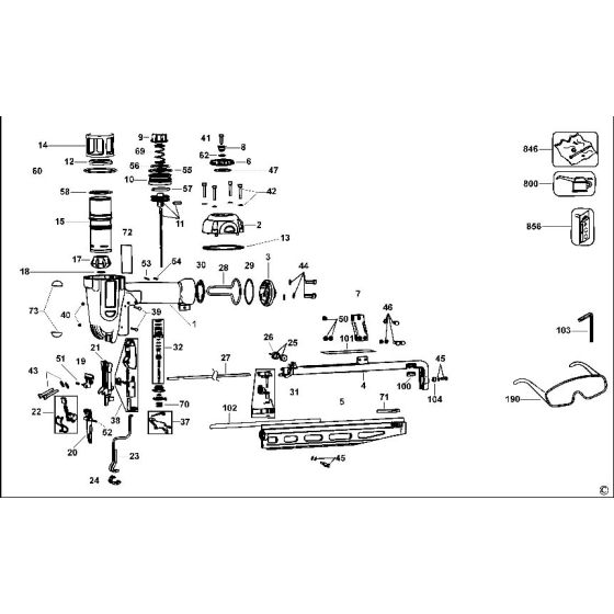 Dewalt D51256K Spare Parts List Type 2