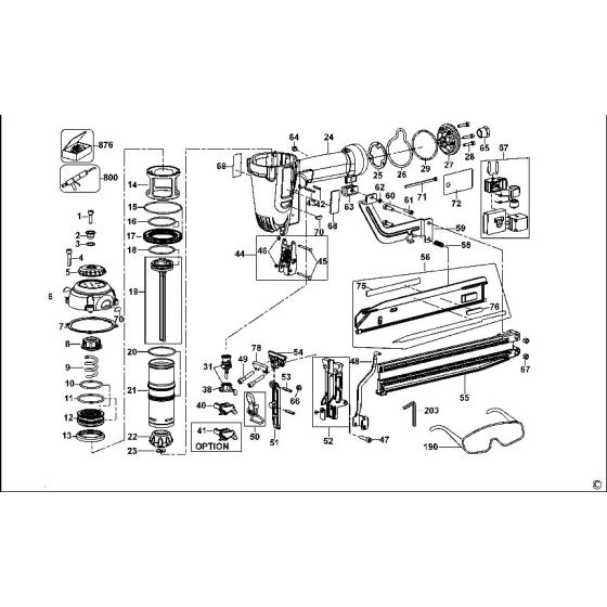 Dewalt D51430 Spare Parts List Type 2