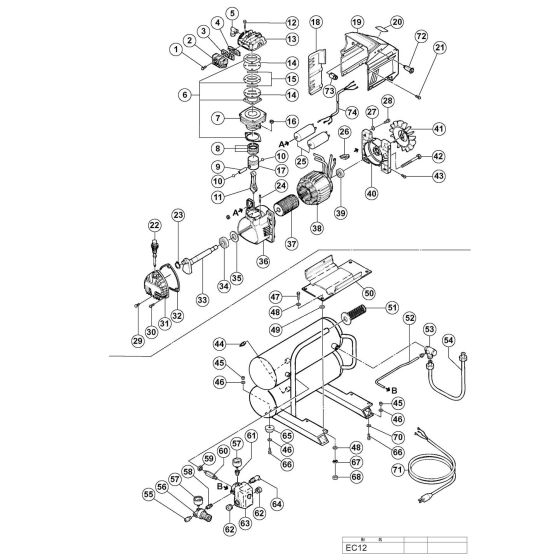 Hitachi EC12 Spare Parts List