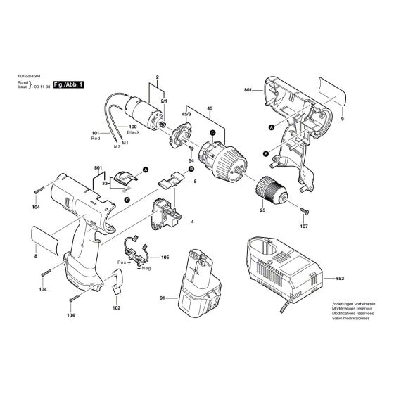 Skil HD 2745 Spare Parts List Type: F 012 274 504 12V USA