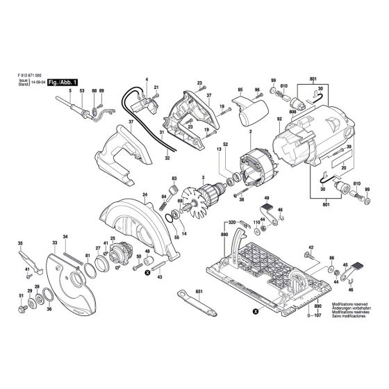 Skil SPT67WL Spare Parts List Type: F 012 671 100 120V USA