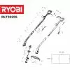 Ryobi ELT738 ALU BODY REEL SPINDLE RET700/1000 93097046 Spare Part