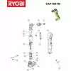 Ryobi CAP1801M Version 2 MOUNTING PLATE CAP1801M 671510001 - 5131011673 Spare Part