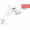 Ryobi ELT738 GUARD WITH BLADE 700W ELT738/1040 93097205 Spare Part