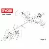 Ryobi RBC254FC Type No: 5133000029 INSULATOR 590947002 Spare Part