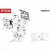 Ryobi CCC18010M HOUSING ASSEMBLY CCC1801M 019001001001 - 5131002129 Spare Part