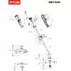 Ryobi EBC1040 Type: 1 REEL SPINDLE RET700/1000 EBC1040 EL Item discontinued Spare Part