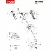 Ryobi EBC1040 Type: 2 NUT FOR BLADE PROTECTION AK1000 EBC Item discontinued Spare Part