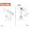 Homelite F2035 Spare Parts List Type: 1000014866