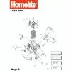 Homelite CSP3816 Spare Parts List Type: 1000014868