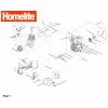 Homelite F3045 Spare Parts List Type: 1000087521