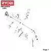 Ryobi RBC26SES Type No: 5133001654 Spare Part List 