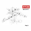 Ryobi RBC254FC Spare Parts List 