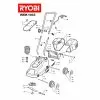 Ryobi REM1033 CARCASSA REM1033 Item discontinued Spare Part 