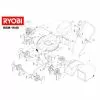 Ryobi REM1640 GUARD DECK L REM1640 Item discontinued Spare Part 