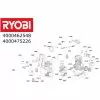 Ryobi RPW120B WARNING PLATE 5131040783 Spare Part Serial No: 4000475226