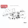 Ryobi RPW150HS SUPPORT Item discontinued Spare Part 
