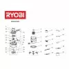 Ryobi RVC1530IPTG PRINTED CIRCUIT 5131037877 Spare Part Serial No: 4000444842