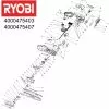 Ryobi RY36CSX40B0 CONNECTION CABLE 5131042641 Spare Part Serial No: 4000475403