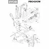 Ryobi PBC4243M Type No: 5133000908 Spare Parts List 