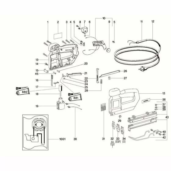Metabo TA E 2019 Spare Parts List Type: 2019180