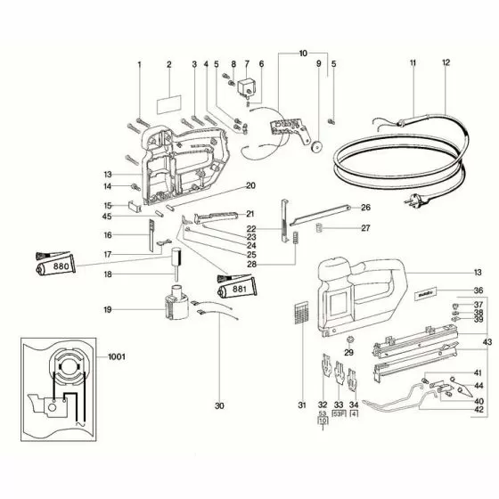 Metabo TA E 2019 Spare Parts List Type: 2019181
