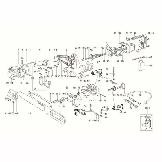 Metabo KT 1441 Spare Parts List Type: 1441000