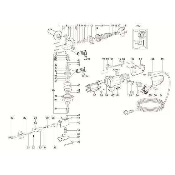 Metabo BFE 9-90 Spare Parts List Type: 2134190