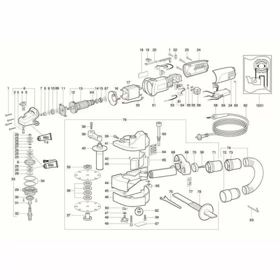 Metabo MFE 30 INDICATION LABEL 338121250 Spare Part Type: 1119190