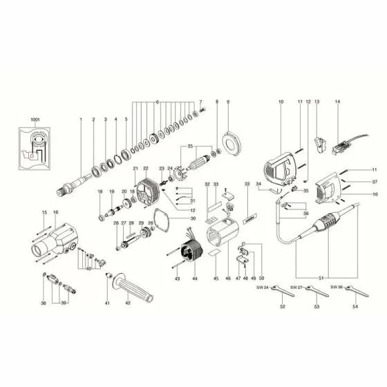 Metabo DB 3515 Spare Parts List Type: 3515000