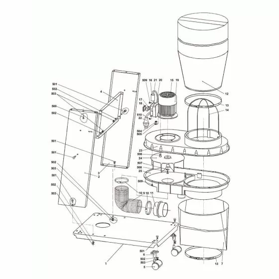 Metabo SPA 1101 (AUS) Spare Parts List Type: 13001102010