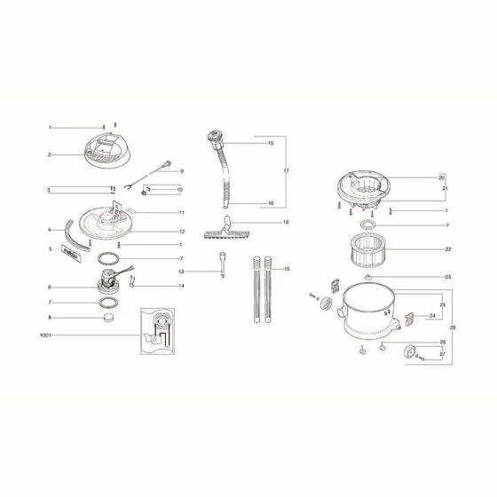 Metabo AS 1200 Spare Parts List Type: 1200180