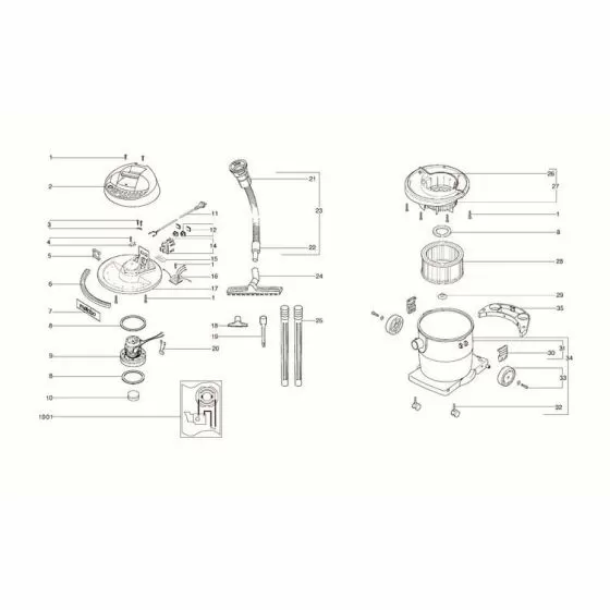Metabo ASA 1202 CASTER 341250110 Spare Part Type: 1202190
