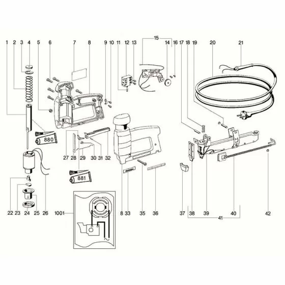 Metabo TA E 3030 Spare Parts List Type: 3030003