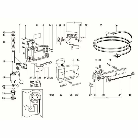 Metabo TA M 3034 Spare Parts List Type: 3034001