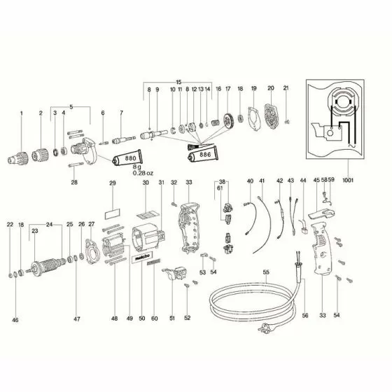 Metabo S E 5025 R+L Spare Parts List Type: 5025431