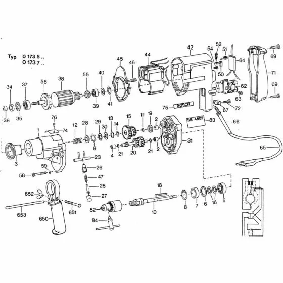 Bosch 600173703 Spare Parts List