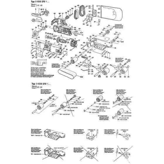 Bosch 0600270142 Spare Parts List