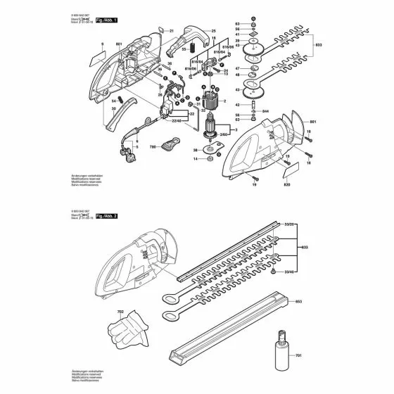 Bosch AHS 3 Spare Parts List Type: 600842067