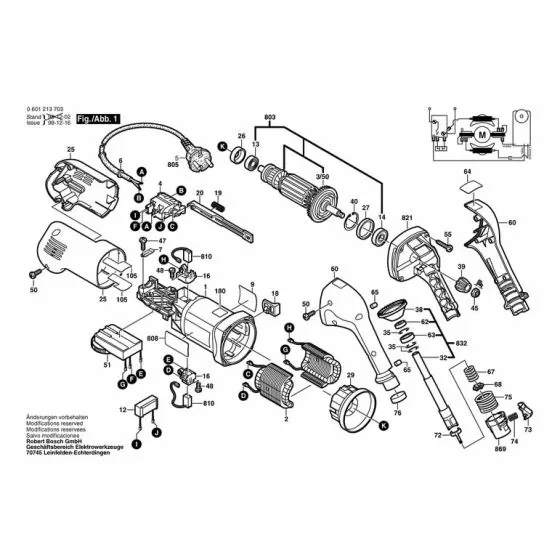 Bosch GEB 1000 CE FASTENING CLAMP 1601302017 Spare Part Type: 0601213742