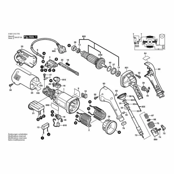 Bosch OSB 1020 CE Spare Parts List Type: 0601213770