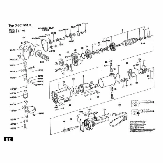 Bosch 0601501007 Spare Parts List