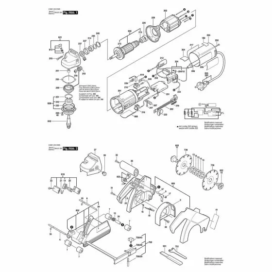 Bosch GNF 20 CA Spare Parts List Type: 601612541