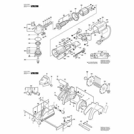 Bosch GNF 20 CA Spare Parts List Type: 601612603