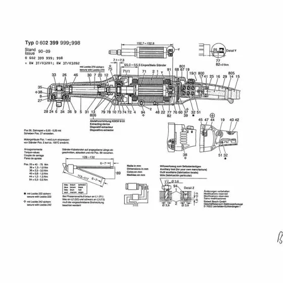 Bosch 602399999 Spare Parts List 